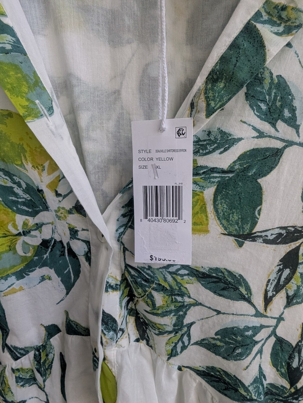 Anthropologie Ro's Garden Byron Deauville Lemon Print Dress | XL | NWT - Picture 6 of 6